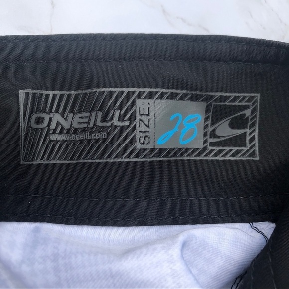 O’neill black and plaid men’s swim board shorts size 28 - Picture 11 of 13